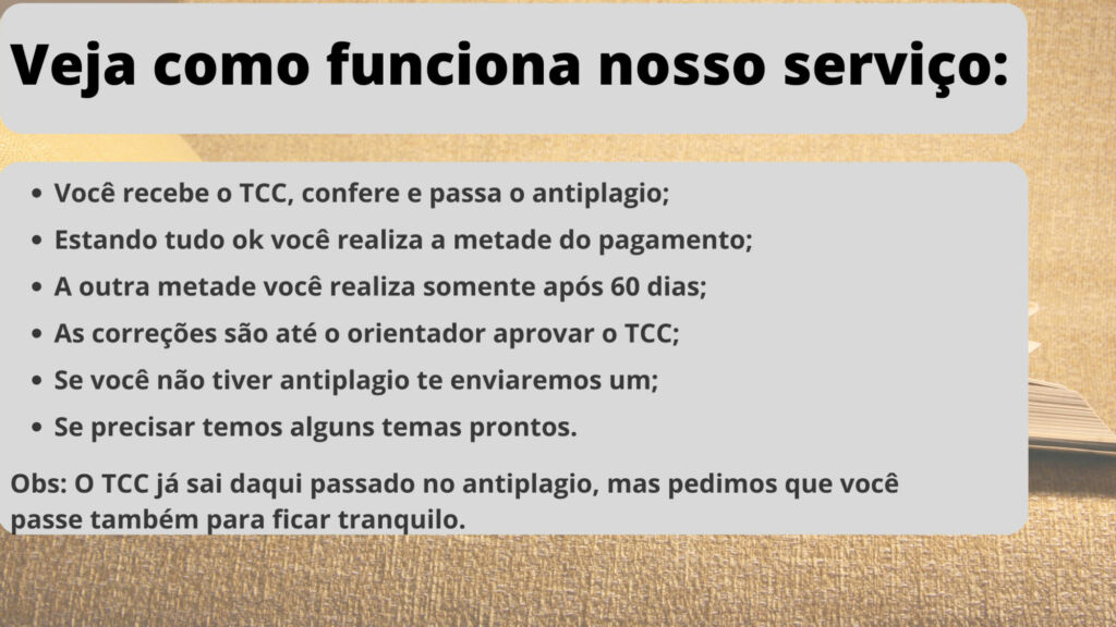 Comprar TCC em Manaus - Pagamento após entrega