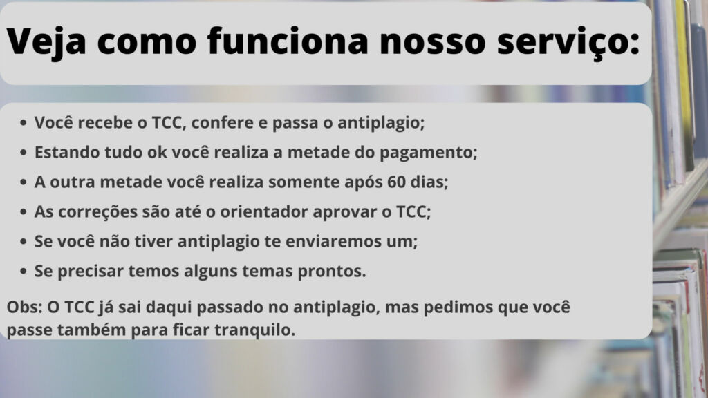 Comprar TCC em Recife - Pagamento após entrega