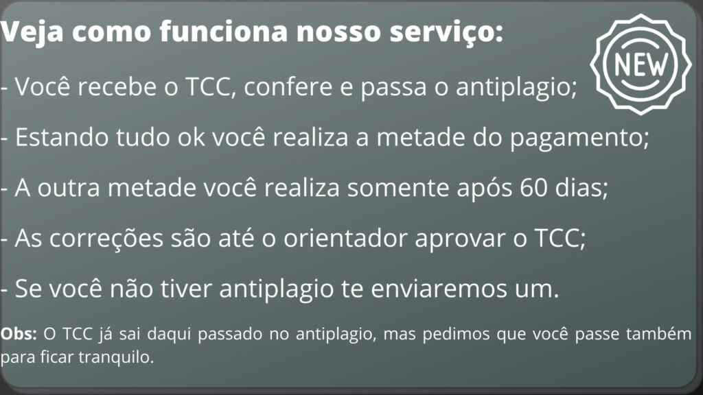 Comprar TCC em Salvador - Pagamento após entrega