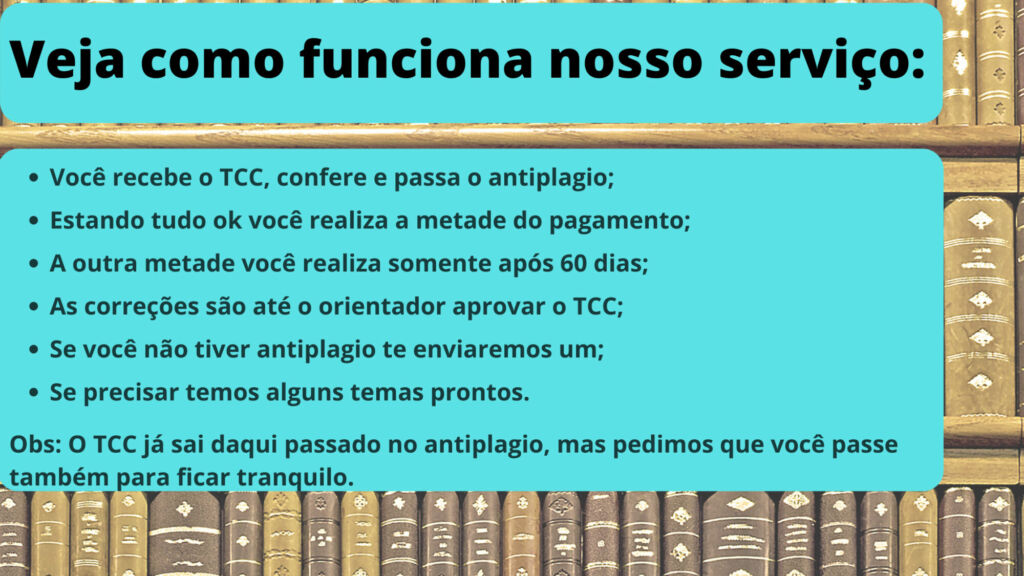 Comprar TCC em Guarulhos - Pagamento após entrega