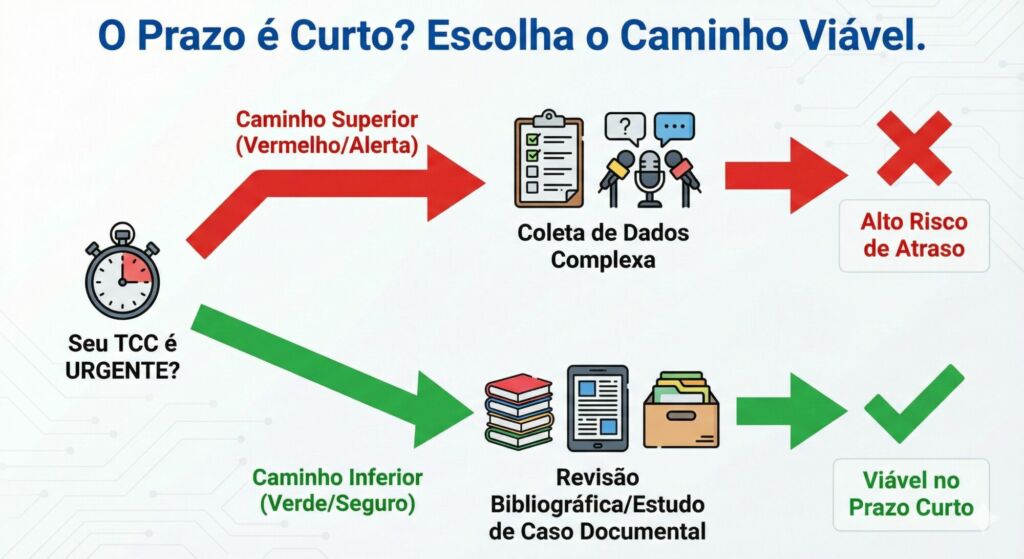 Escolhendo a Metodologia Viável em um TCC urgente.