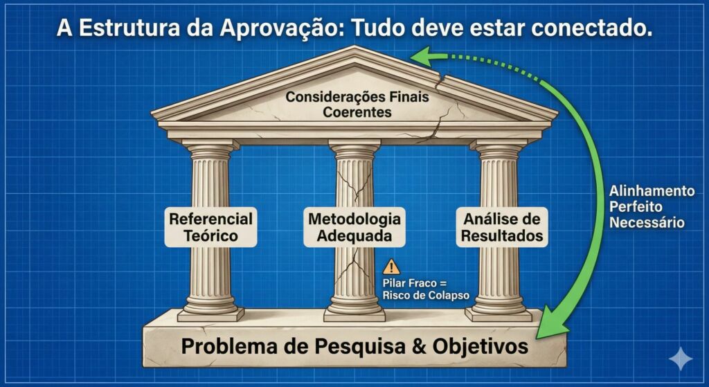 Estrutura acadêmica como fator decisivo.