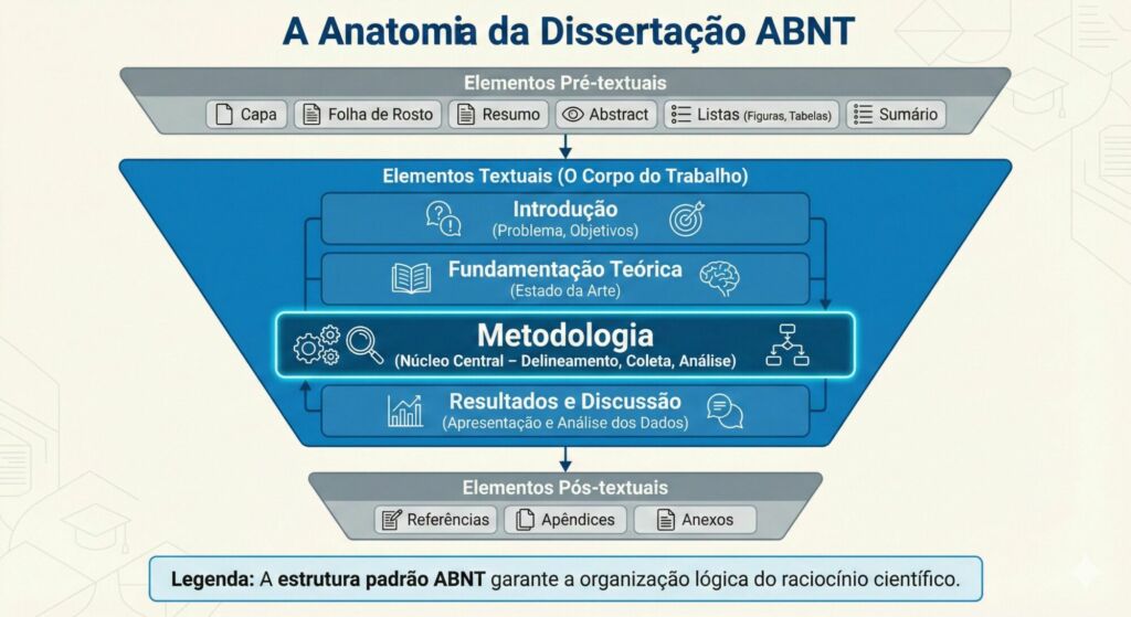 Diagrama Estrutural: "A Anatomia da Dissertação ABNT"