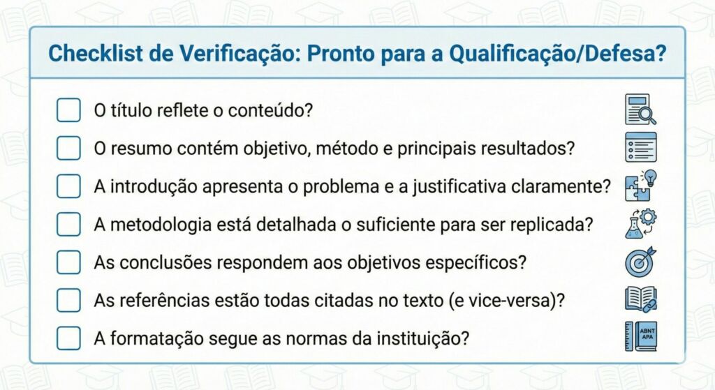 Checklist de Verificação: "Pronto para a Qualificação/Defesa?"