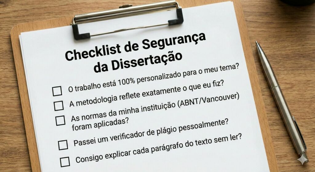 Checklist Final: Antes de Entregar a tese de mestrado pronta