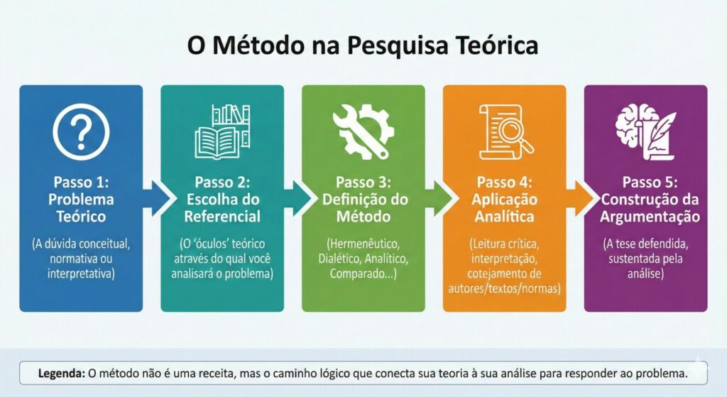 Diagrama de Fluxo: "O Método na Pesquisa Teórica"