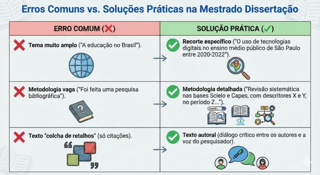 Infográfico "Erros Comuns vs. Soluções Práticas"
