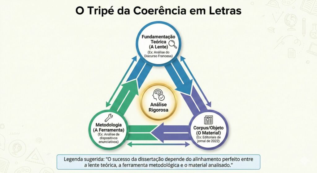 Diagrama de Alinhamento: "O Tripé da Coerência em Letras na Tese de Mestrado"