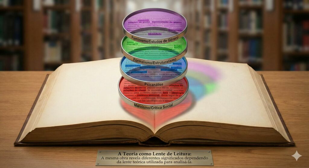 Diagrama de "Camadas" ou "Lentes": "A Teoria como Lente de Leitura da Tese de Mestrado"
